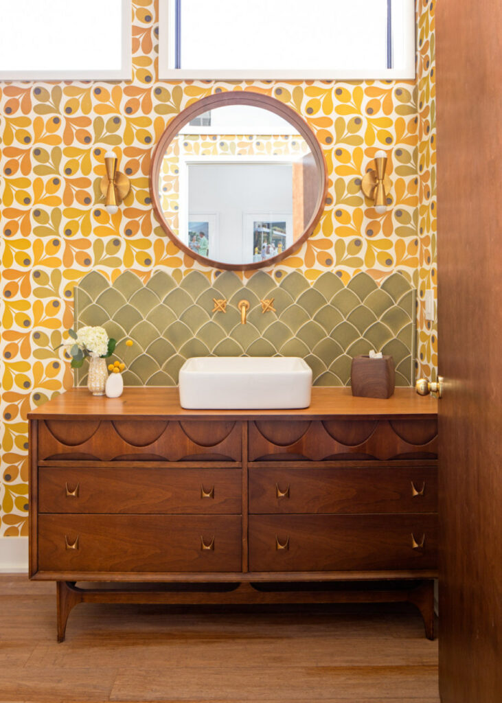 Exactly Designs 70s Inspired Bathroom Design